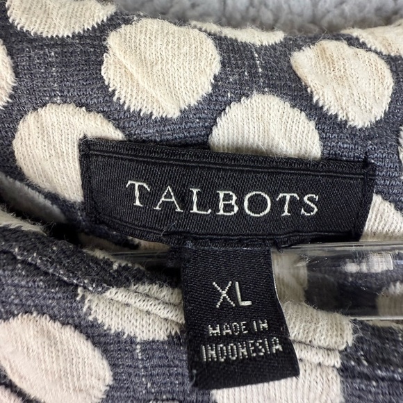 Talbots women’s grey and white polka dot dress XL - Picture 2 of 8